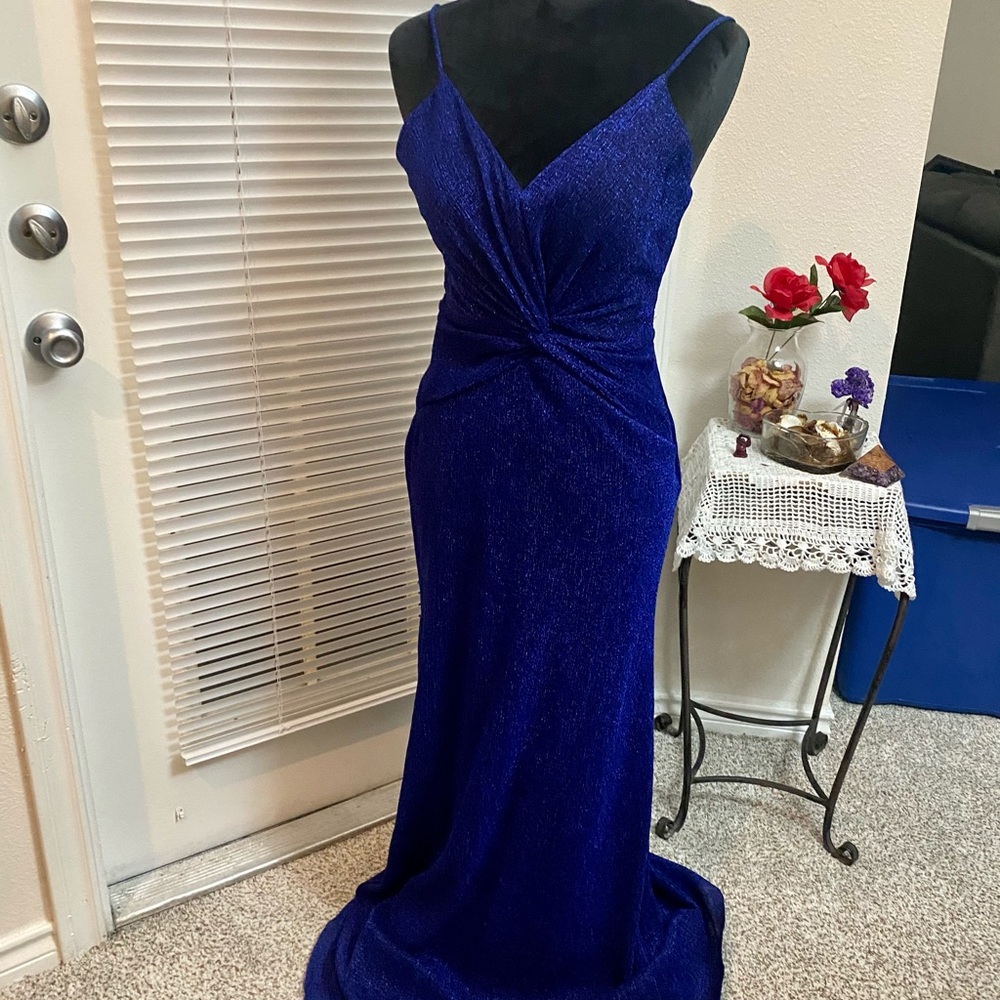 Royal blue long formal dress